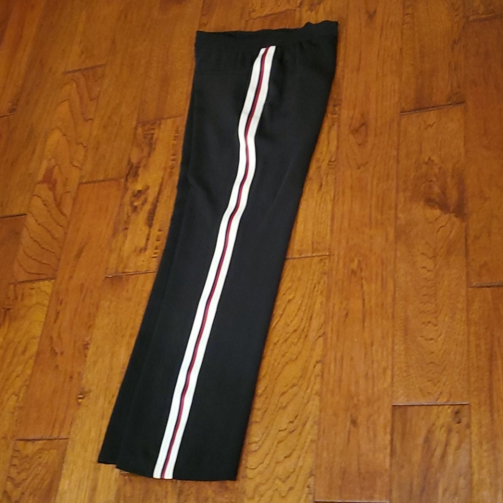 Zara Black Pants with side tape.